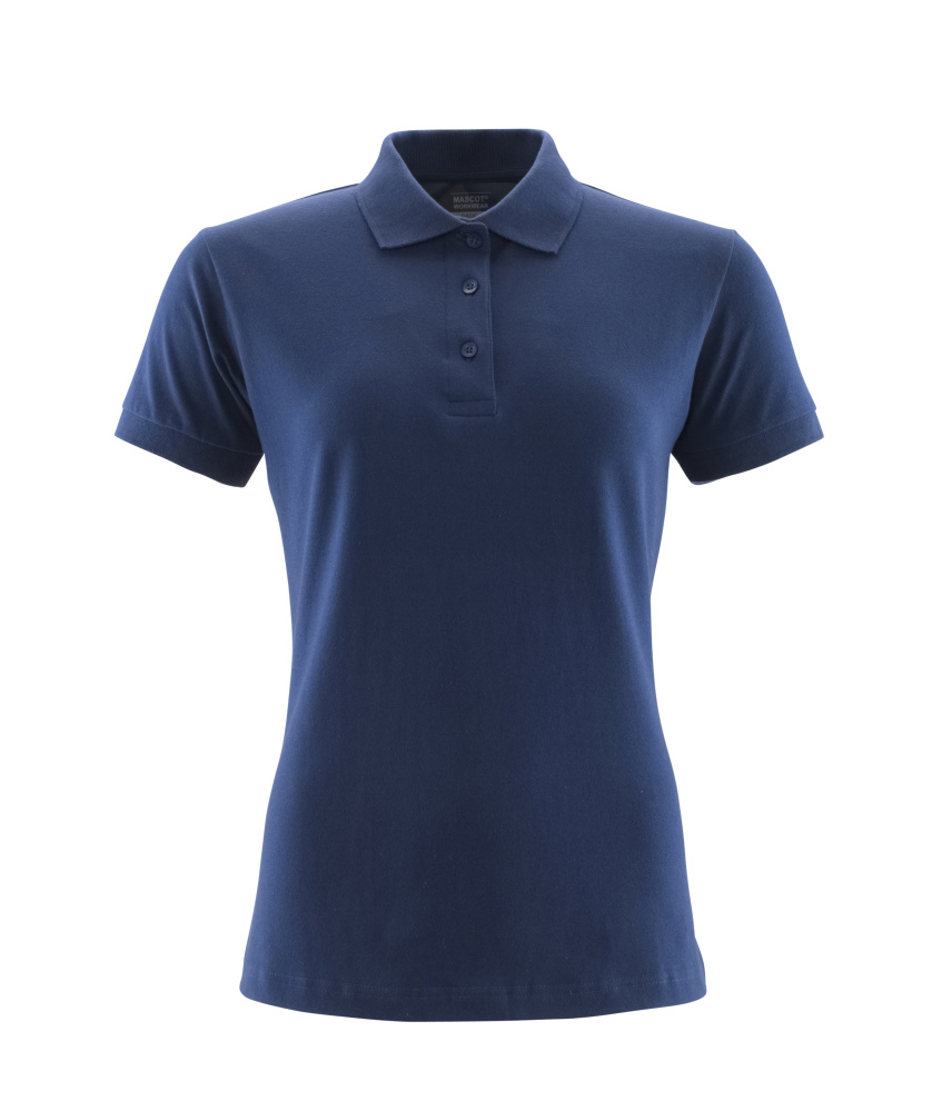 MASCOT® Grasse CROSSOVER Damen-Polo-Shirt in Marine, tailliert geschnitten mit Knopfleiste und Rippbündchen an Kragen und Ärmeln