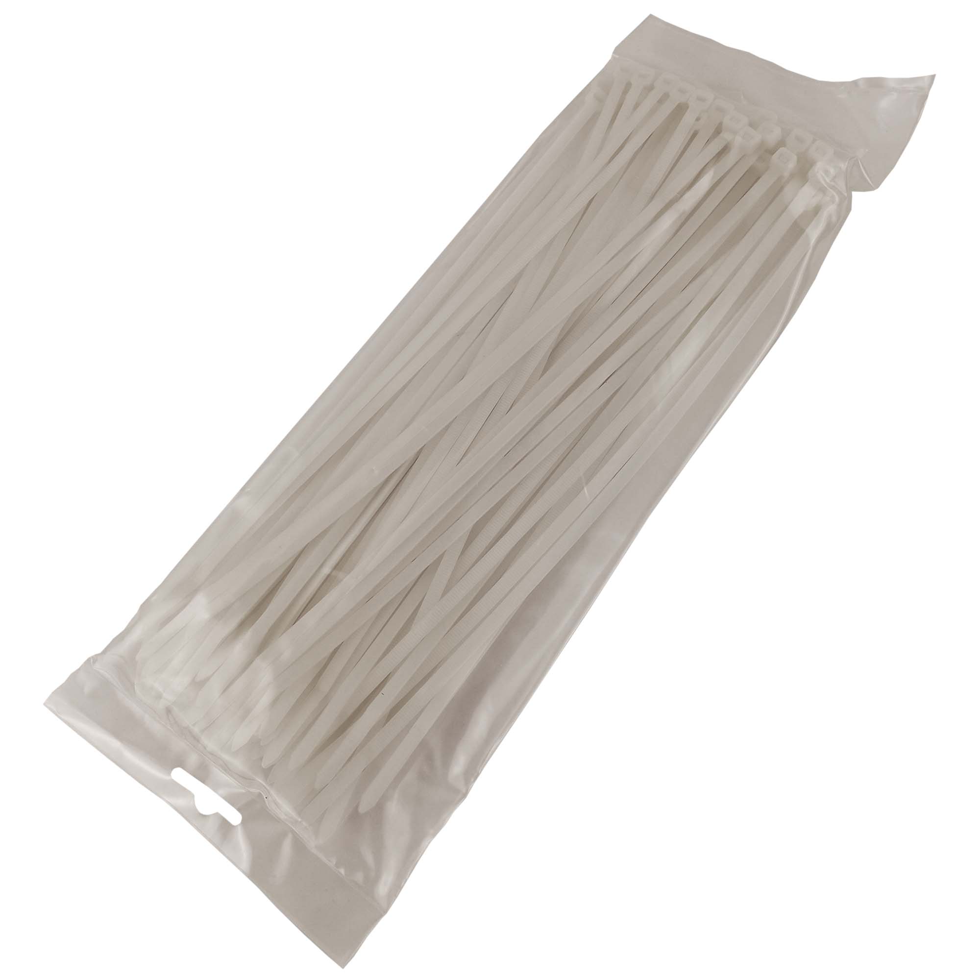 Beutel mit 100 Zero Dust Kabelbindern natur 4,8 x 300 mm