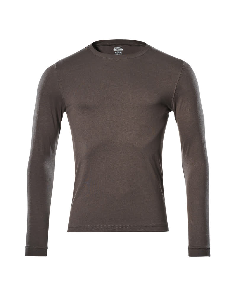 MASCOT® CROSSOVER Langarmshirt in Dunkelanthrazit, Arbeitsbekleidung mit langen Ärmeln in Größe 2XL, Frontansicht