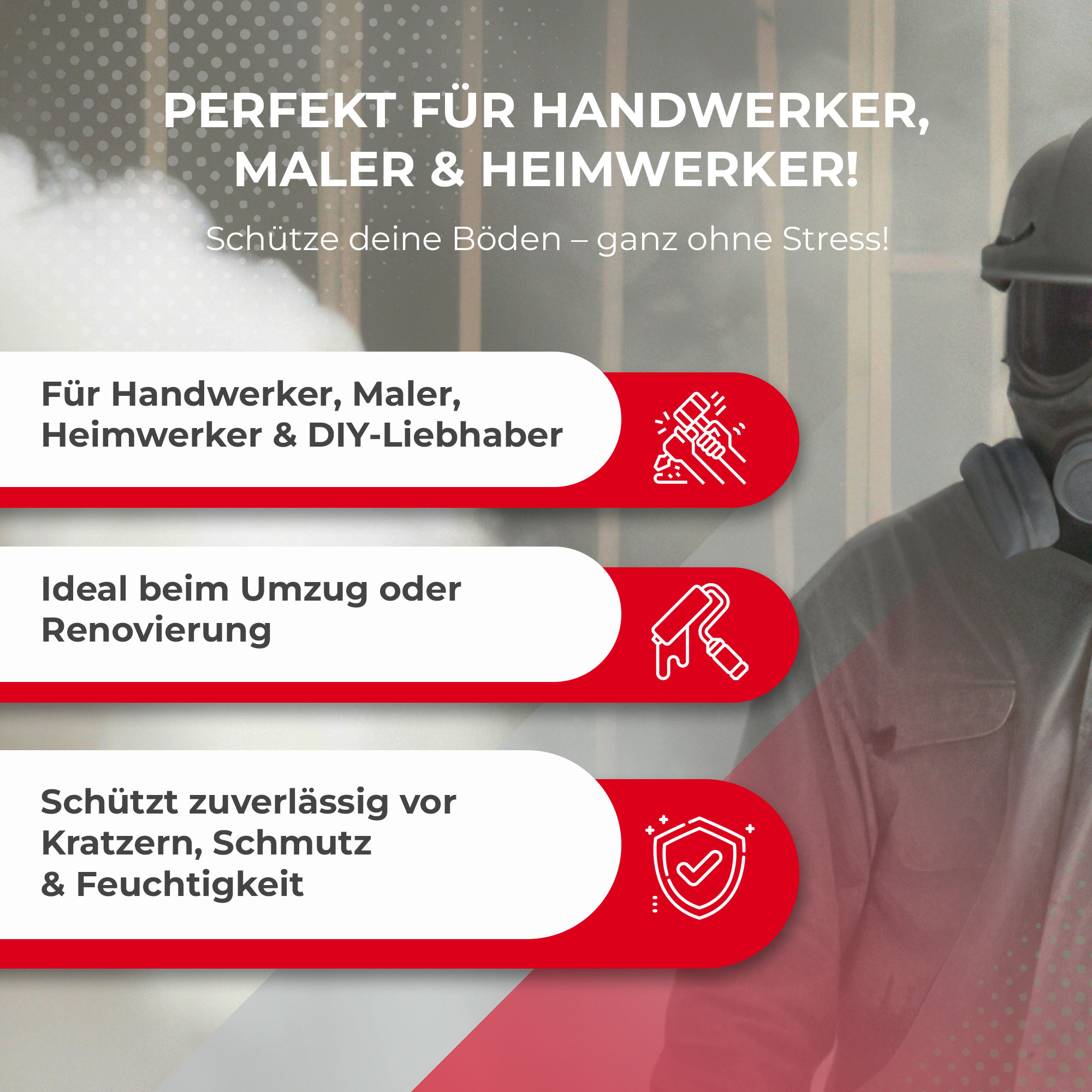 Zero Dust Milchtütenpapier Abdeckpappe grau 1,15 x 43 m