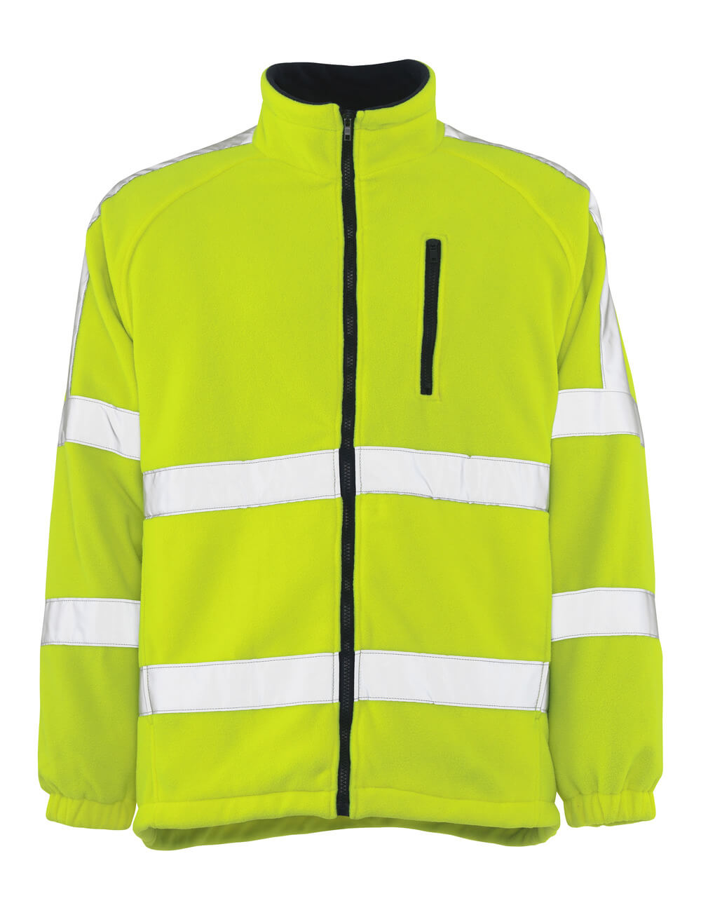 MASCOT® Salzburg SAFE ARCTIC Fleecejacke in Hi-Vis Gelb, Größe 2XL, einfarbige Winterwarnschutzjacke mit Reflexstreifen für hohe Sichtbarkeit