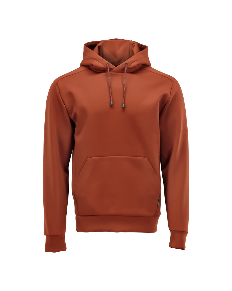 MASCOT® CUSTOMIZED Fleece Kapuzensweatshirt in Herbstrot, Größe 2XL, Arbeitsbekleidung mit Kapuze und Kängurutasche