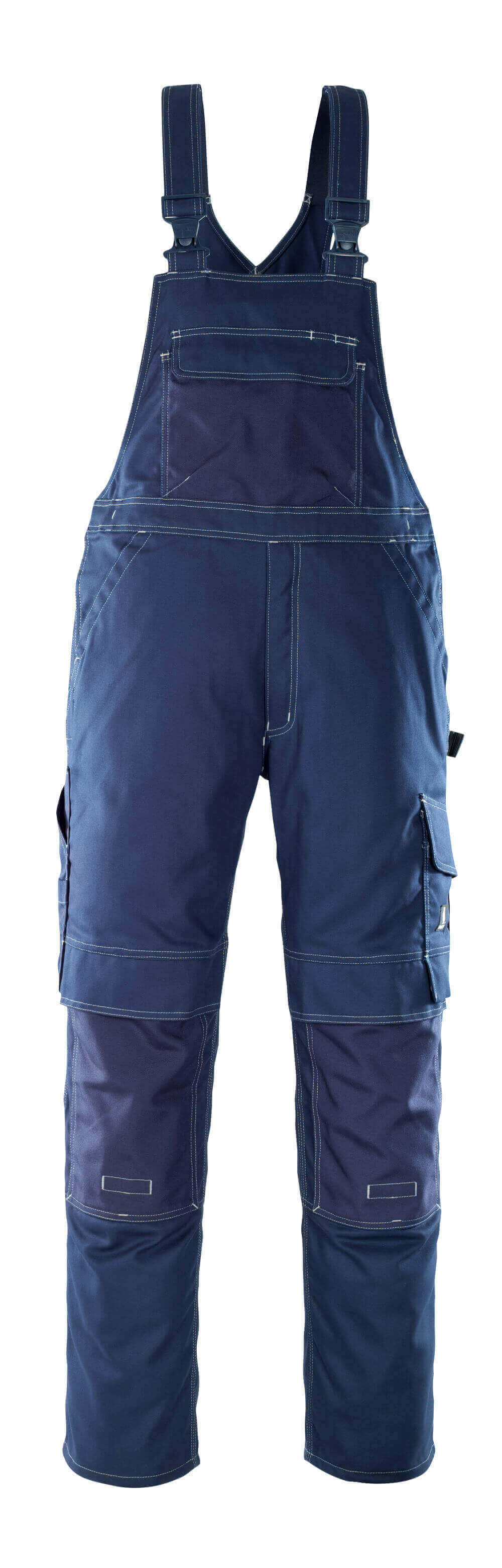 MASCOT® Orense HARDWEAR Latzhose mit Knietaschen in Marine, robuste Arbeitslatzhose mit CORDURA®-Verstärkungen, ergonomischen Beinen und vielen Taschen