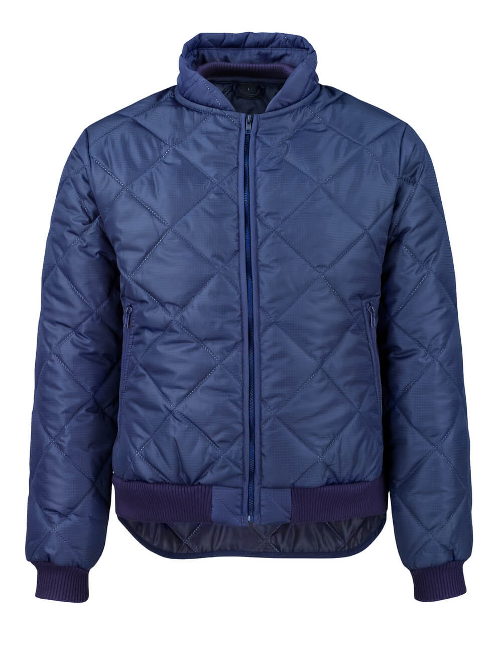 MASCOT® Sudbury ORIGINALS Thermojacke in Marine, ultraleicht gesteppte Arbeits-Winterjacke mit Reißverschluss, Rippbündchen und verlängertem Rückenteil für besseren Kälteschutz