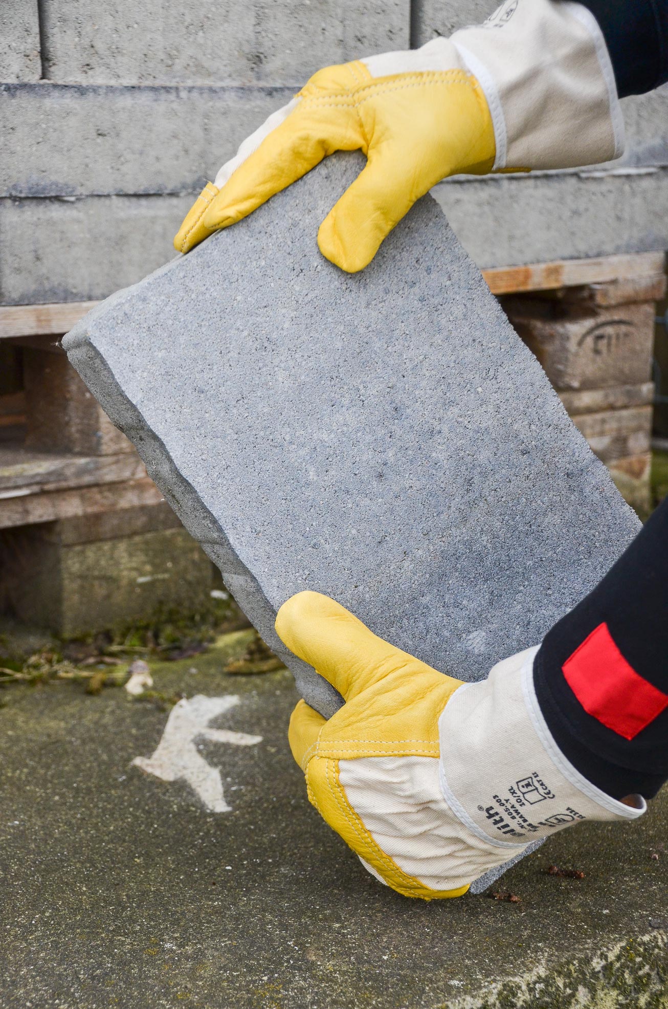 Zero Dust Arbeitshandschuh Vollleder Größe 10 gelb/grau