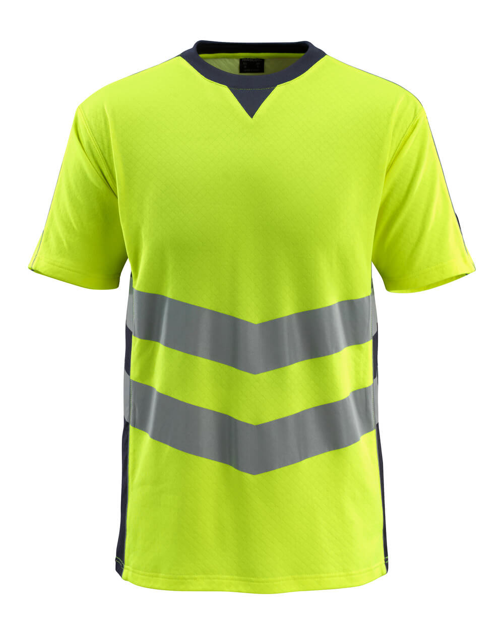 Zweifarbiges MASCOT® Sandwell SAFE SUPREME Warnschutz-T-Shirt in Hi-vis Gelb/Schwarzblau mit reflektierenden Streifen in Größe 2XL