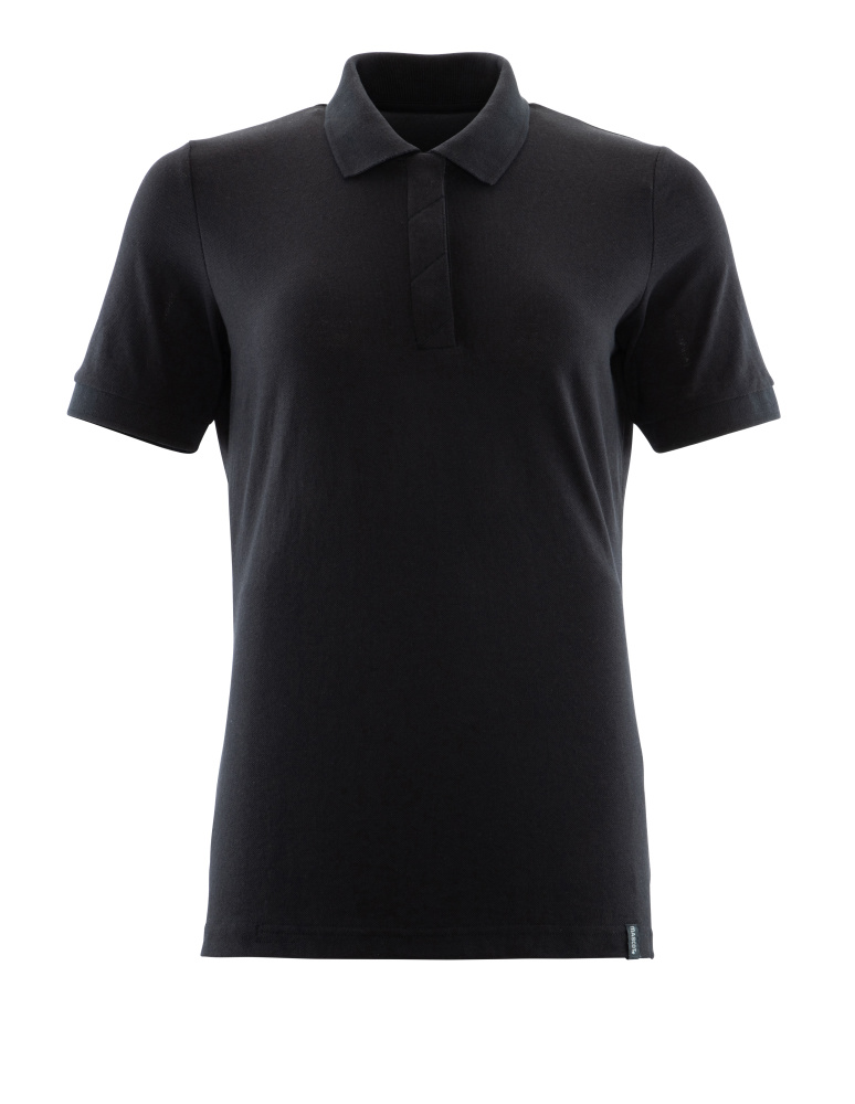 MASCOT® CROSSOVER Polo-Shirt in Vollschwarz, Arbeitsbekleidung mit Damenpassform in Größe 2XLONE, Vorderansicht