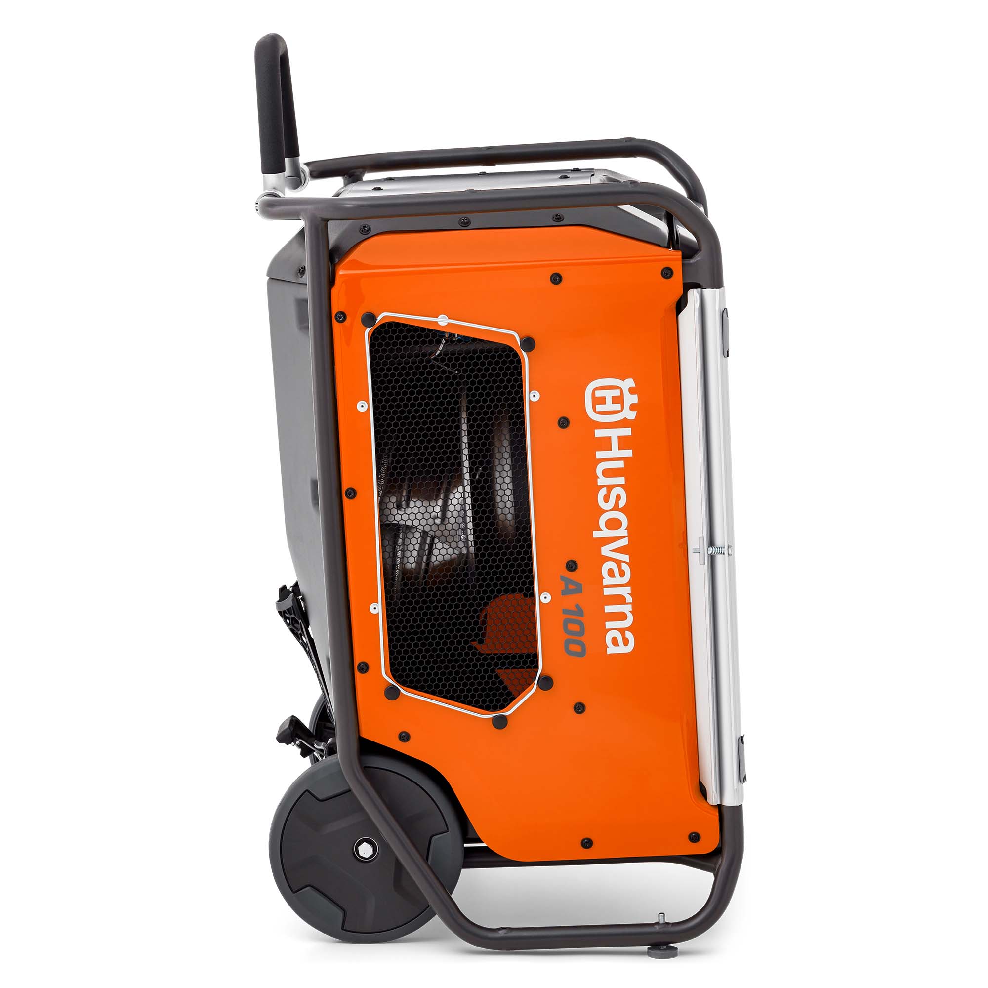 Husqvarna A100 Bau-Luftreiniger mit HEPA 13 Filter seitlich