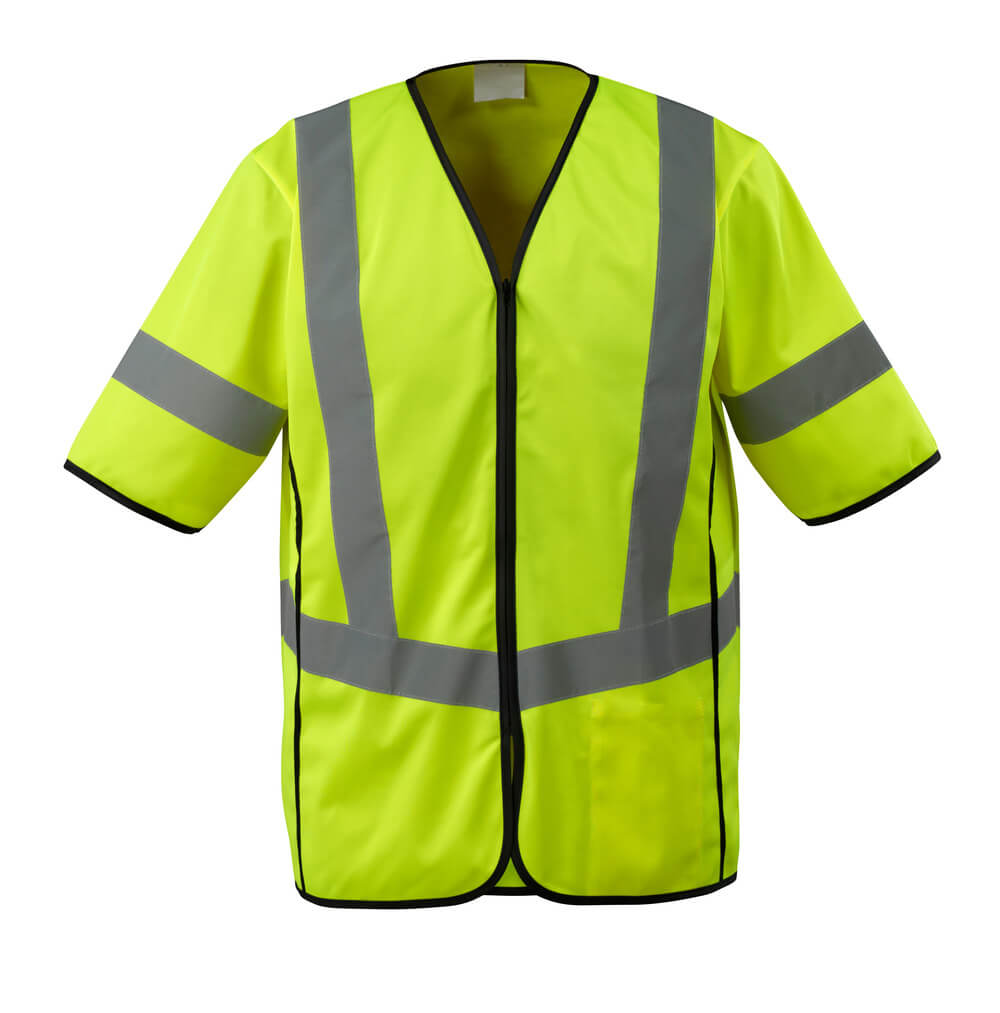 MASCOT® Packwood SAFE SUPREME Warnweste in fluoreszierendem Gelb mit Reflexstreifen, zweifarbige Hi-Vis Sicherheitsweste Größe L