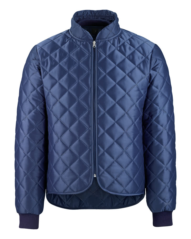 MASCOT® ORIGINALS Thermojacke in Marine, gesteppte und wattierte Winterjacke aus Polyester mit Stehkragen, Rippenbündchen und verlängertem Rücken