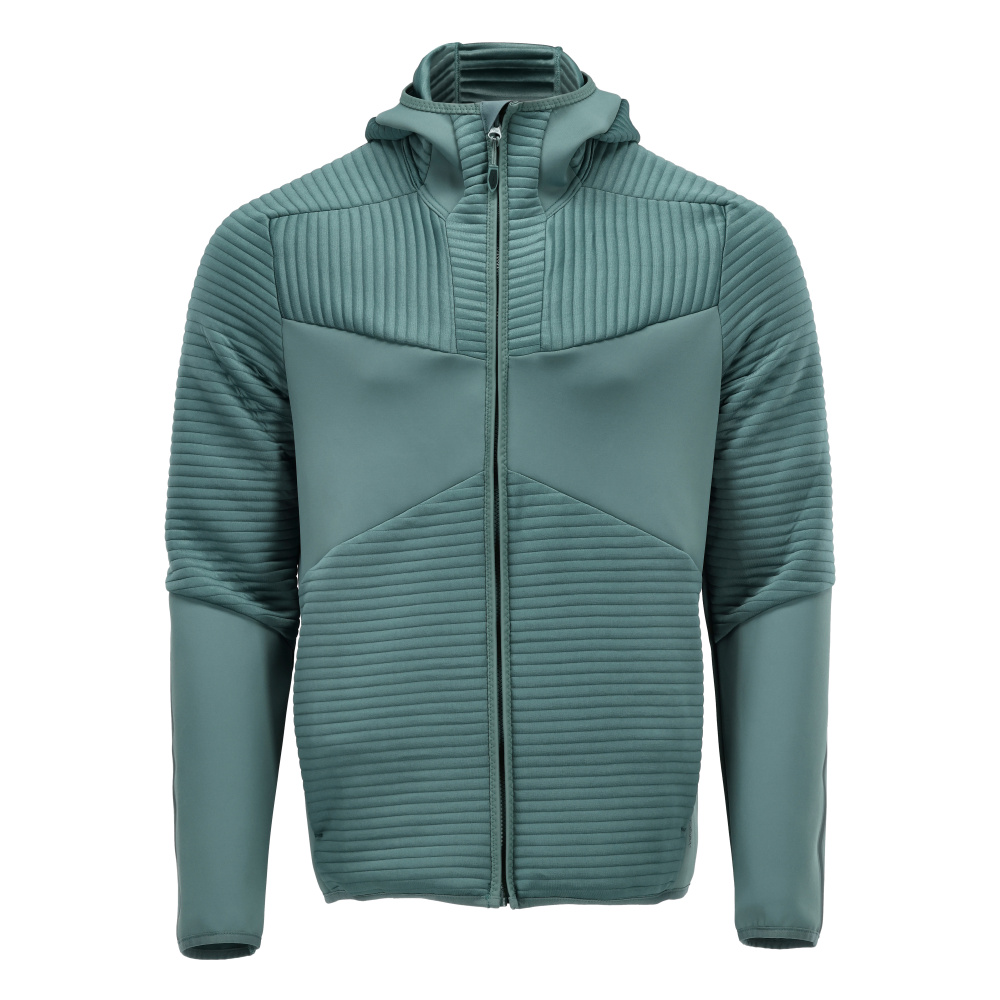 MASCOT® CUSTOMIZED Fleece Kapuzensweatshirt mit Reißverschluss in Hell Waldgrün, Größe 2XL, warme Arbeitsbekleidung mit Kapuze und durchgehendem Zipper