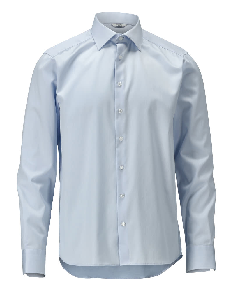 MASCOT® M by Mascot Hemd Corporate Business in Hellblau, Größe 37, langarm mit Knopfleiste und klassischem Kragen