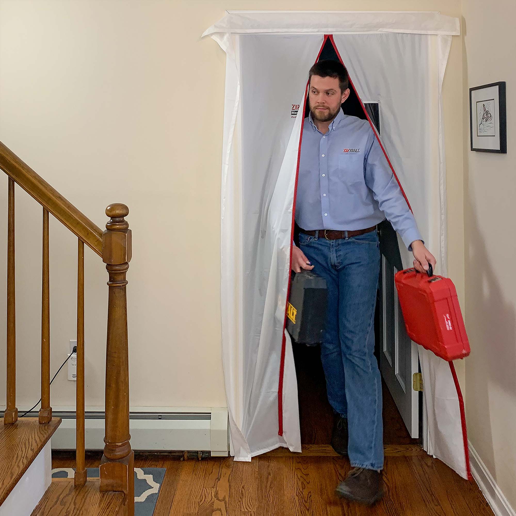 ZipWall Magnettür Staubschutztür B1 für breite Türöffnungen