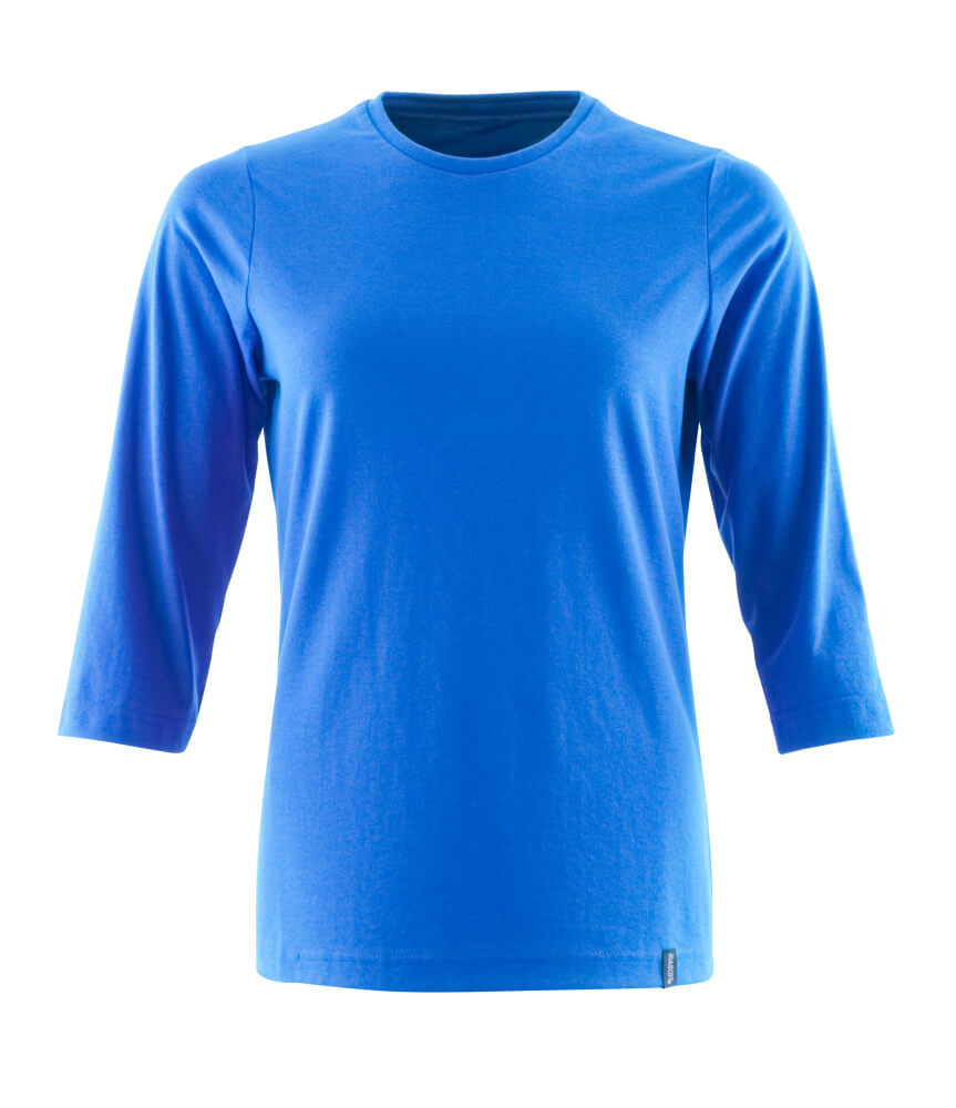 MASCOT® CROSSOVER T-Shirt in Azurblau, Damenpassform 2XLONE, funktionelles Arbeitsbekleidungs-Shirt mit 3/4-Ärmeln