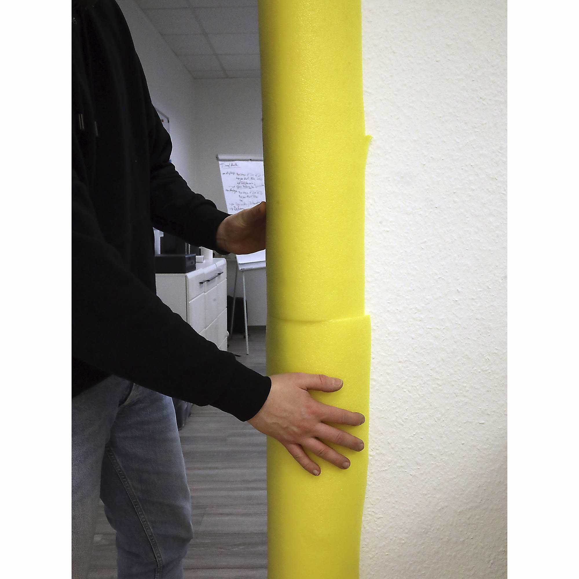 Zero Dust Türrahmen-Klemmschiene signalgelb 100–250 mm