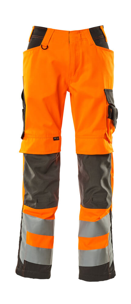 MASCOT® Kendal SAFE SUPREME Warnschutzhose mit Knietaschen, zweifarbig Hi-vis Gelb/Schwarz, reflektierende Arbeitshose Modell 82C51