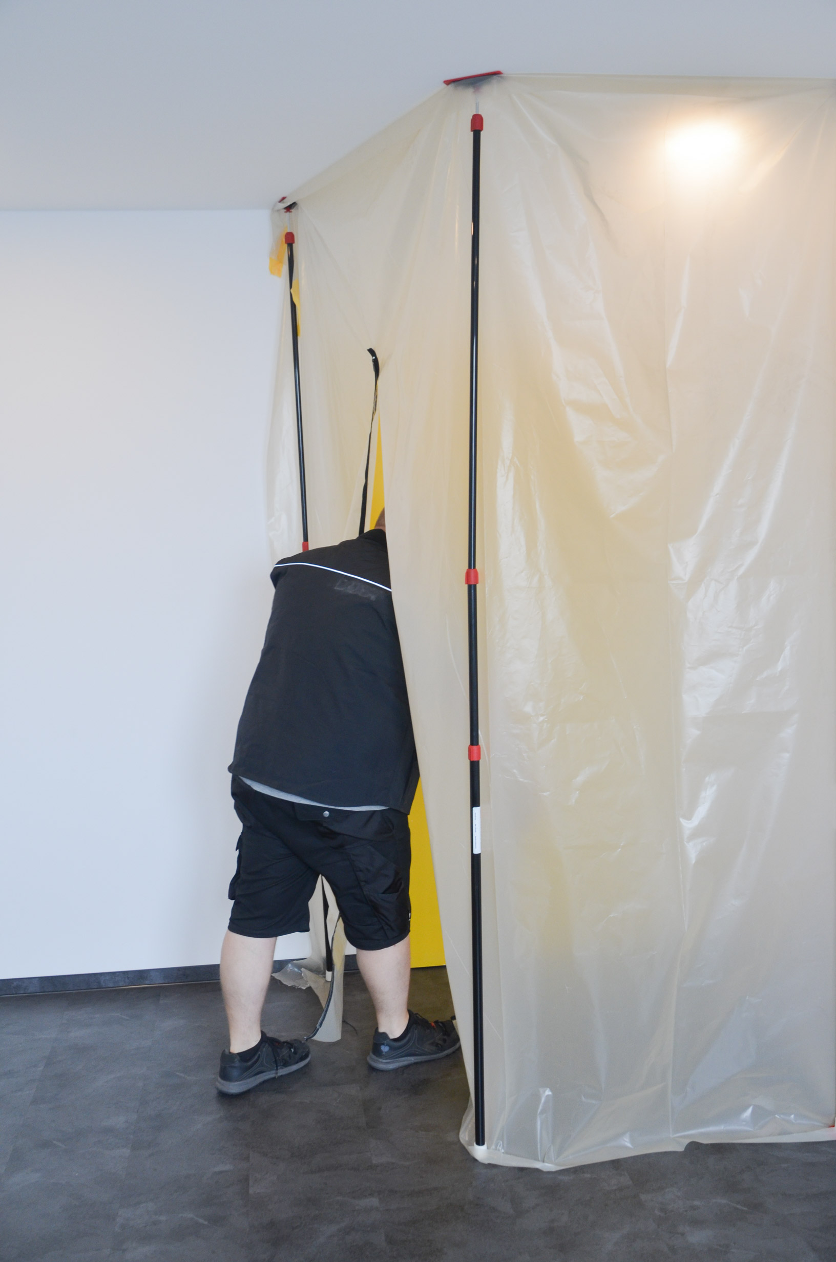 ZipWall Staubschutzwand Set Basic als flexible Einhausung 3,