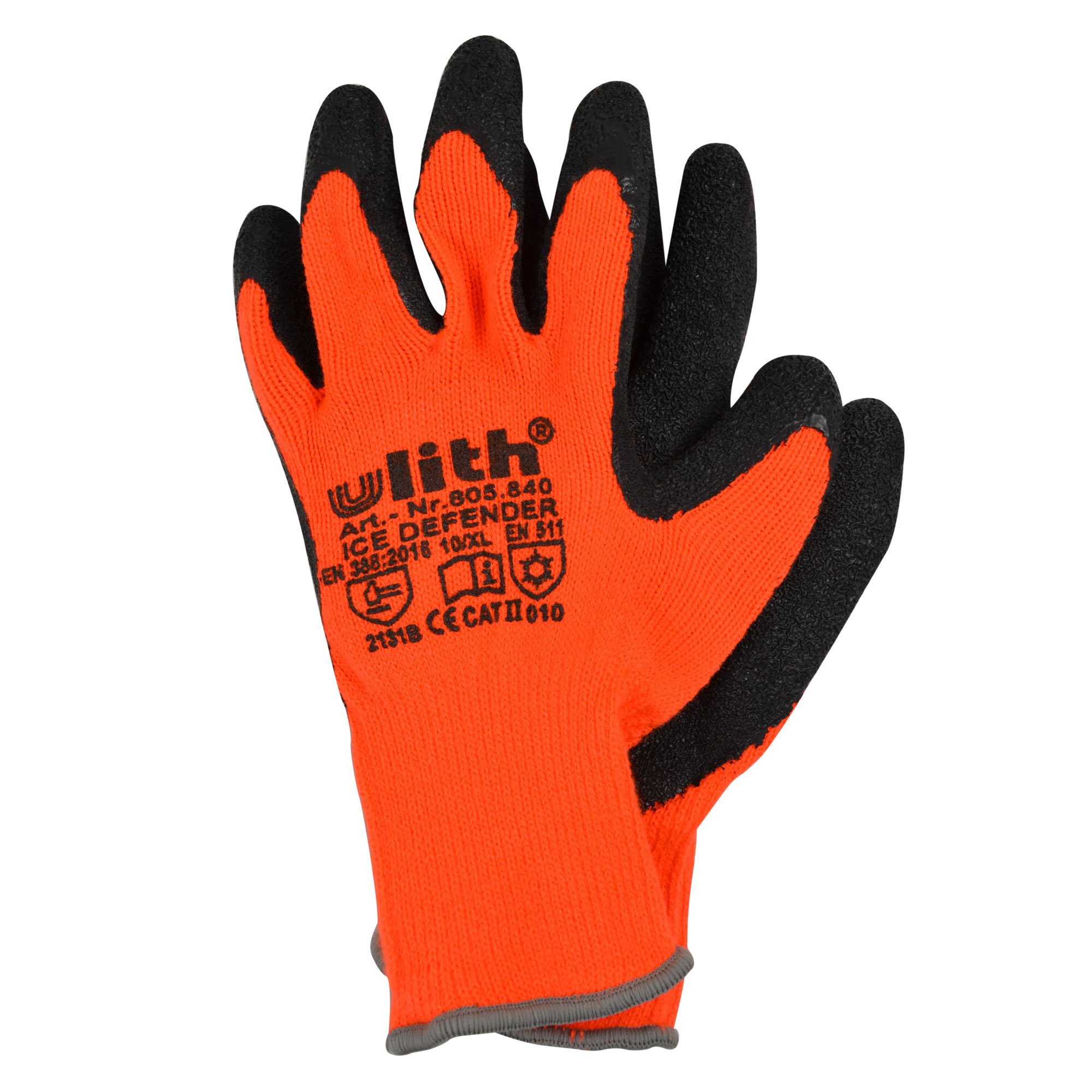 Zero Dust Winter Arbeitshandschuh neonorange Größe 10