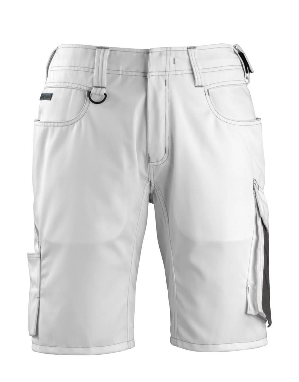 MASCOT® Stuttgart UNIQUE Shorts in Weiß/Dunkelanthrazit, robuste Arbeitsshorts mit Taschen, Größe C42, ideal für Handwerk und Baustelle