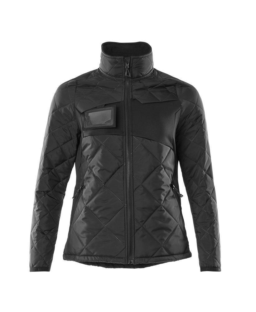 MASCOT® ACCELERATE Thermojacke in Damenpassform, gesteppt, mit Reißverschluss und Taschen, Farbe Verkehrsrot/Schwarz, Größe 5XL für Wintereinsatz