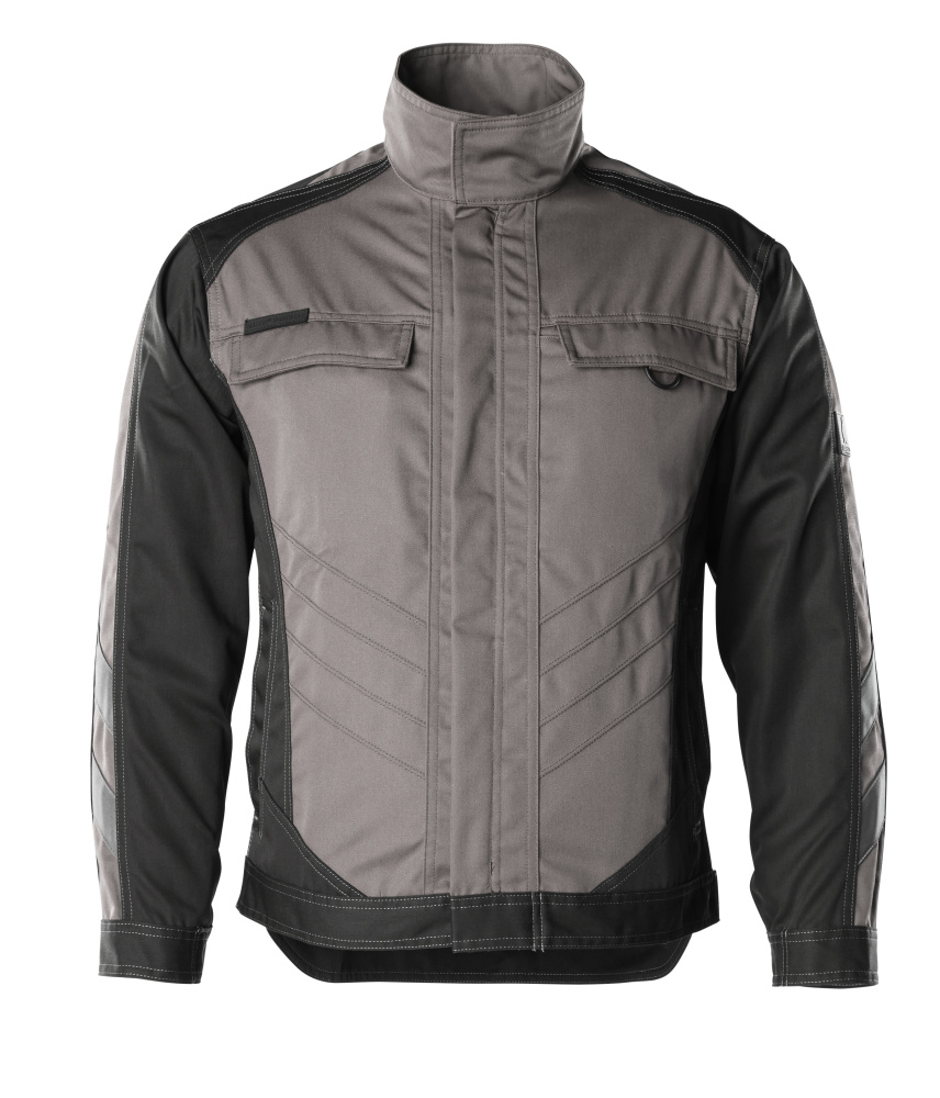 MASCOT® Fulda UNIQUE Jacke in Grün/Schwarz, robuste Arbeitsjacke mit Stehkragen und vielen Taschen für professionelle Arbeitsbekleidung in Größe S