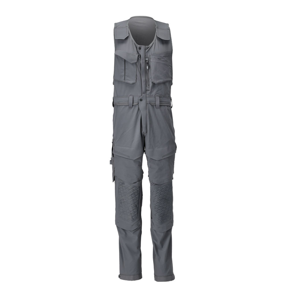MASCOT® CUSTOMIZED Kombihose mit Knietaschen, robuste Arbeitsbekleidung Schwarz 76C50 mit vielen Taschen und verstärkten Knien