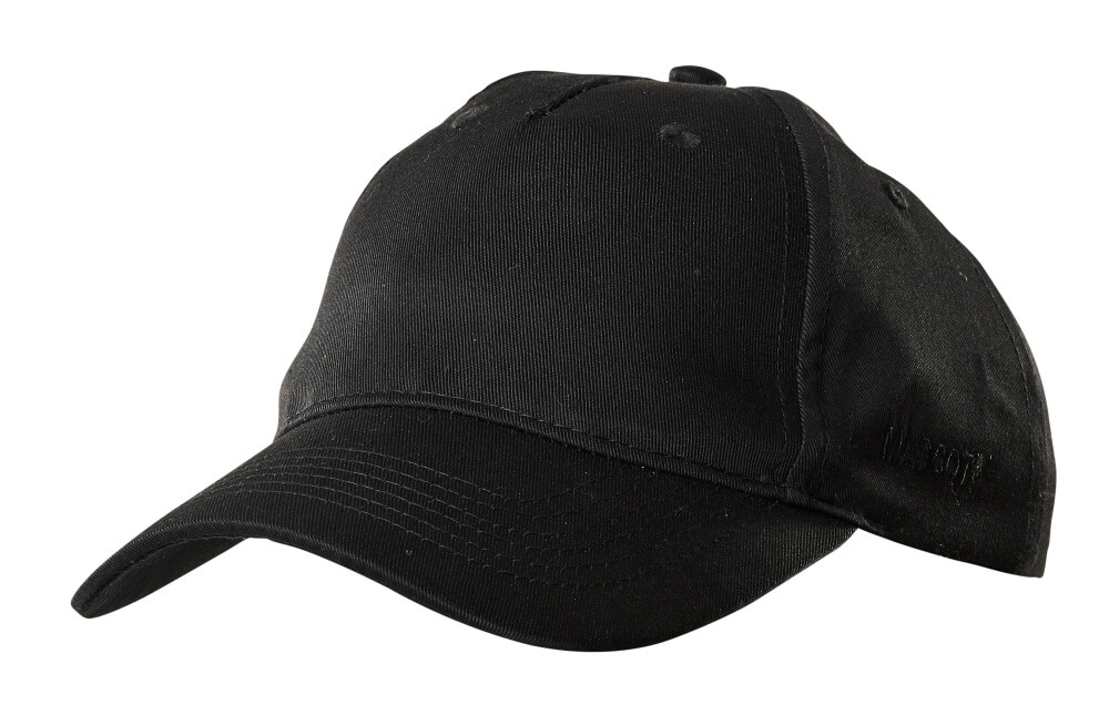 MASCOT® COMPLETE Cap in Schwarz, ONE Size – robuste, verstellbare Arbeitskappe als Zubehör für Berufsbekleidung