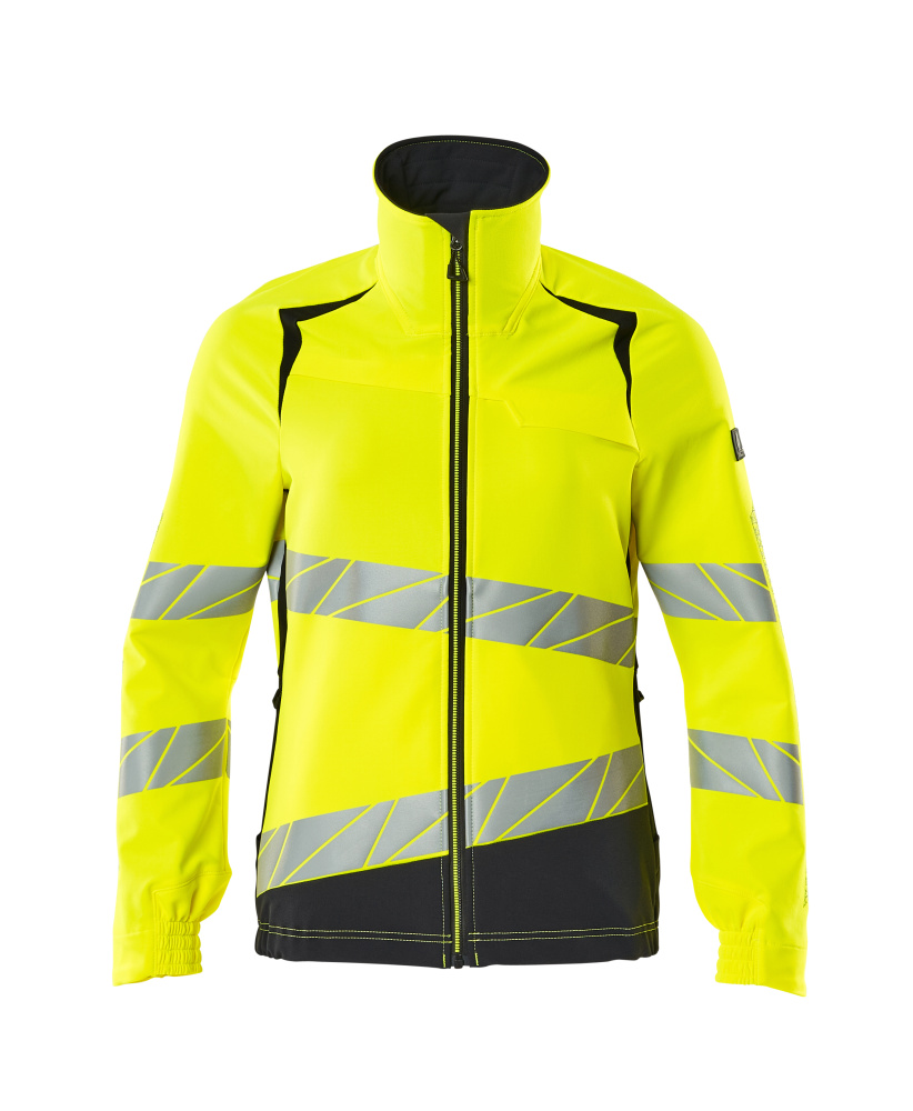 MASCOT® ACCELERATE SAFE Jacke in Damenpassform, zweifarbige Warnschutzjacke in Hi-vis Orange/Dunkelanthrazit XL mit Reflexstreifen vorne