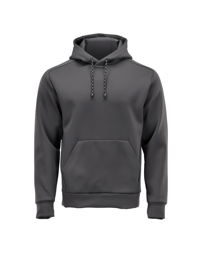 Anthrazitgraues MASCOT® CUSTOMIZED Fleece Kapuzensweatshirt in Größe 2XL mit Kapuze, Kordelzug und Kängurutasche für Arbeitsbekleidung