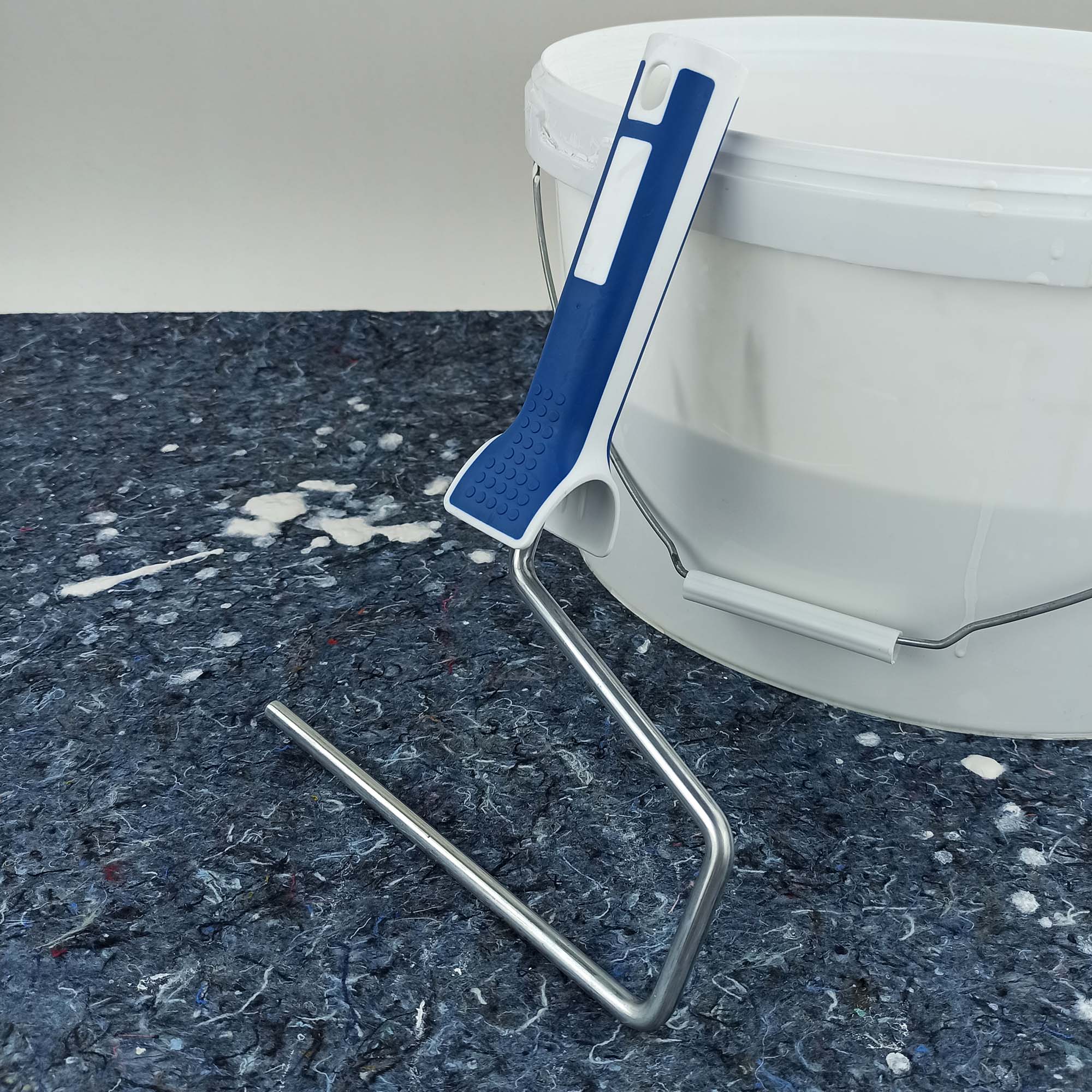 Zero Dust Bügel für 25 cm Walzen mit 2K-Griff blau/weiß