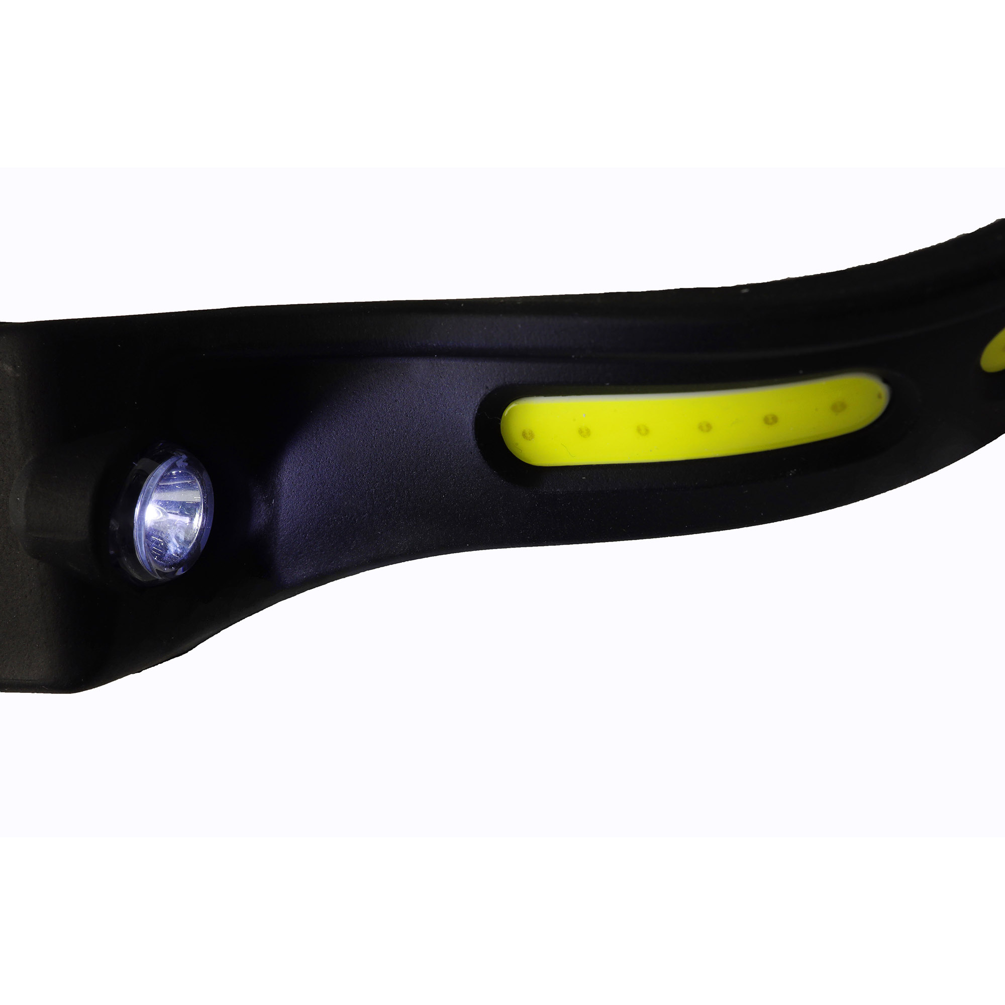 Detailansicht LED Kopflampe COB-Sensor Akku 500 lm Zero Dust