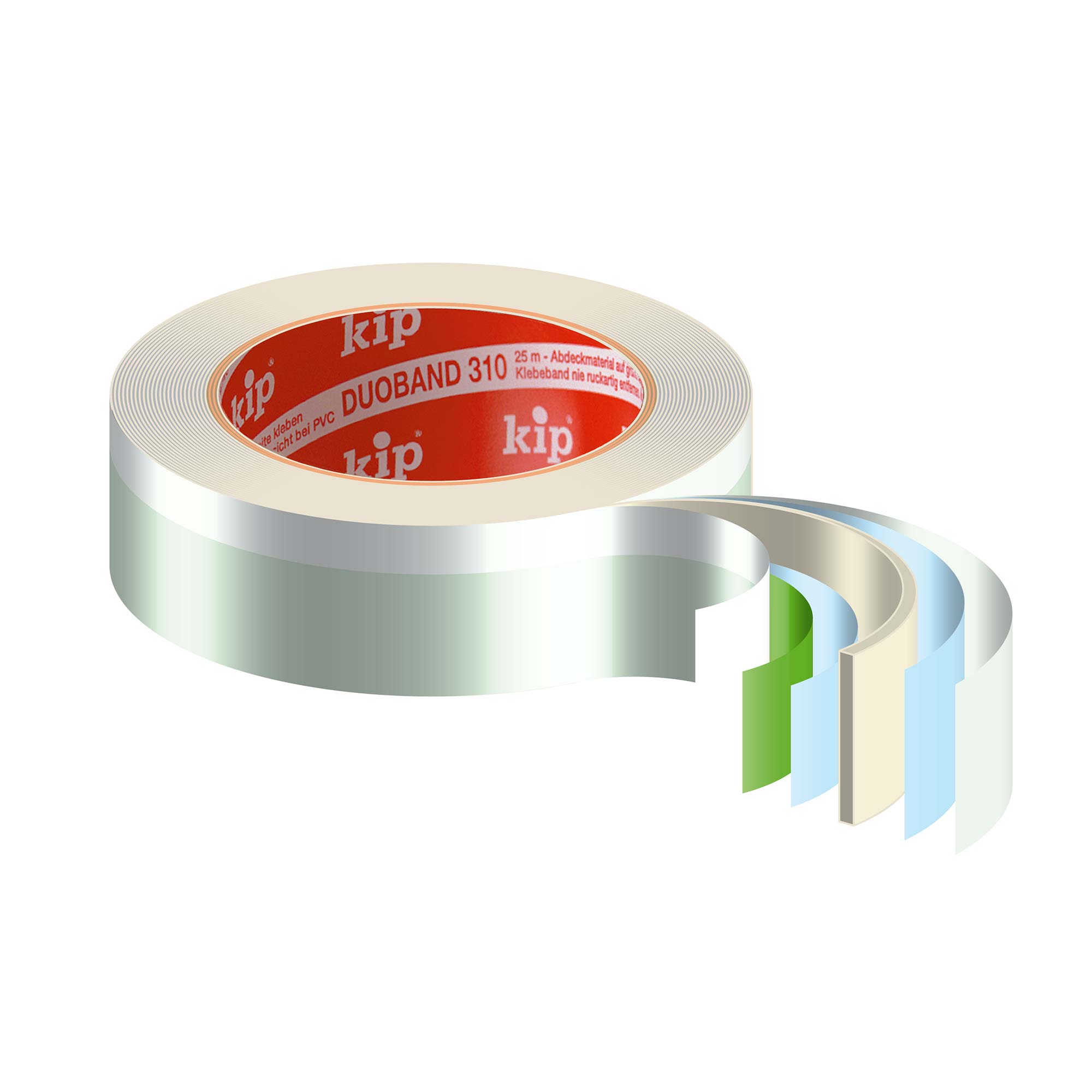 KIP Duoband doppelseitiges Klebeband 25mm x 25m für Abdeckun