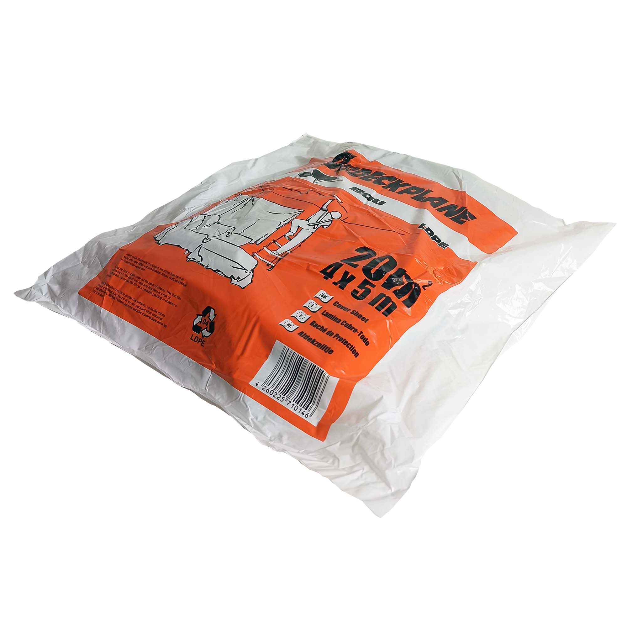 Zero Dust Abdeckfolie LDPE 100 my Bau 4 x 5 m 20 m²