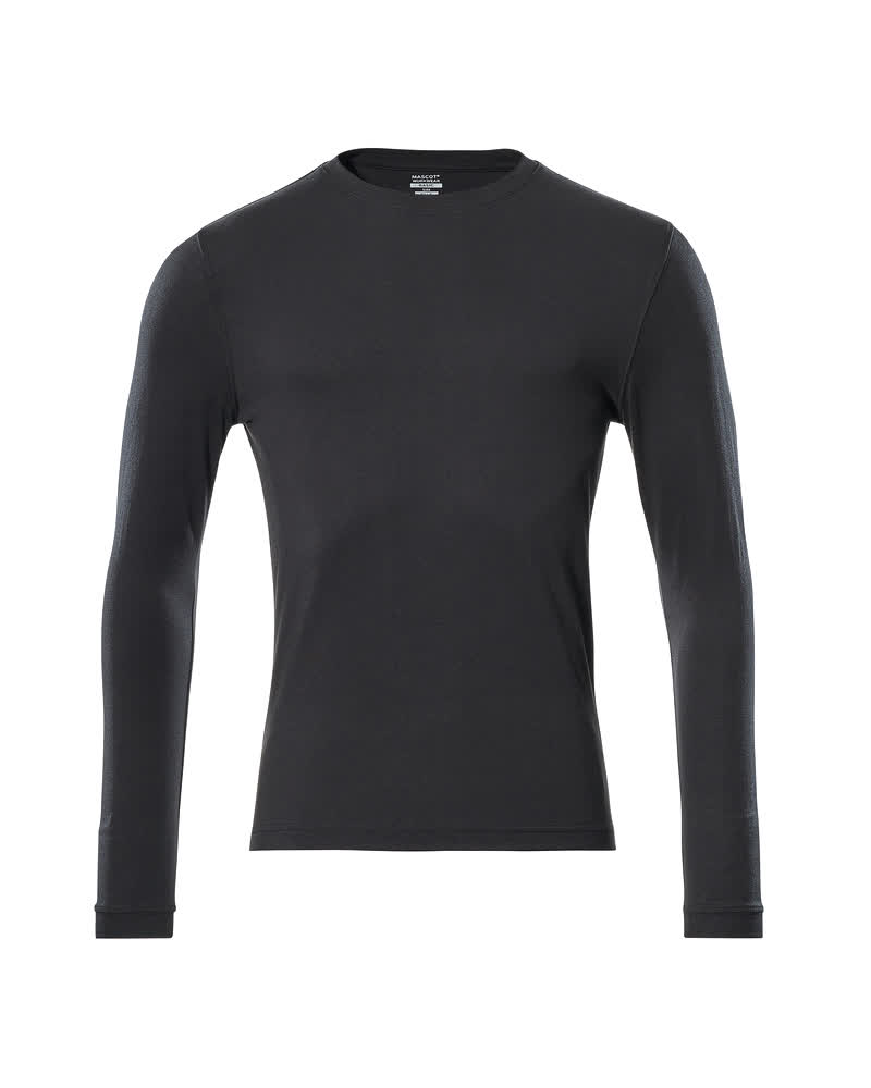 MASCOT® CROSSOVER Langarmshirt in Schwarz, Größe 2XL, funktionelles Arbeitsshirt mit langen Ärmeln für professionelle Arbeitsbekleidung