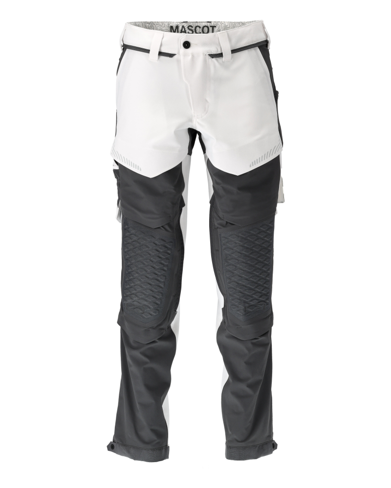 MASCOT® CUSTOMIZED Arbeitshose mit Knietaschen, robust, anthrazitgrau/schwarz, Modell 82C60 für Handwerk und Bau