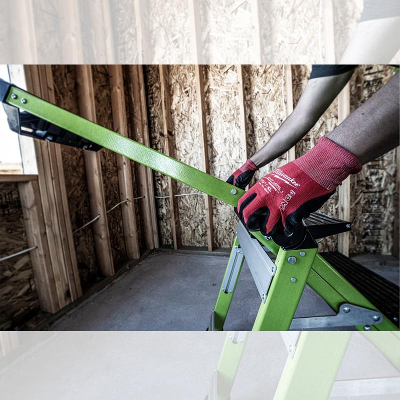 JUMBO STEP PRO Klapptreppe 3 Stufen Fiberglas von Little Gia