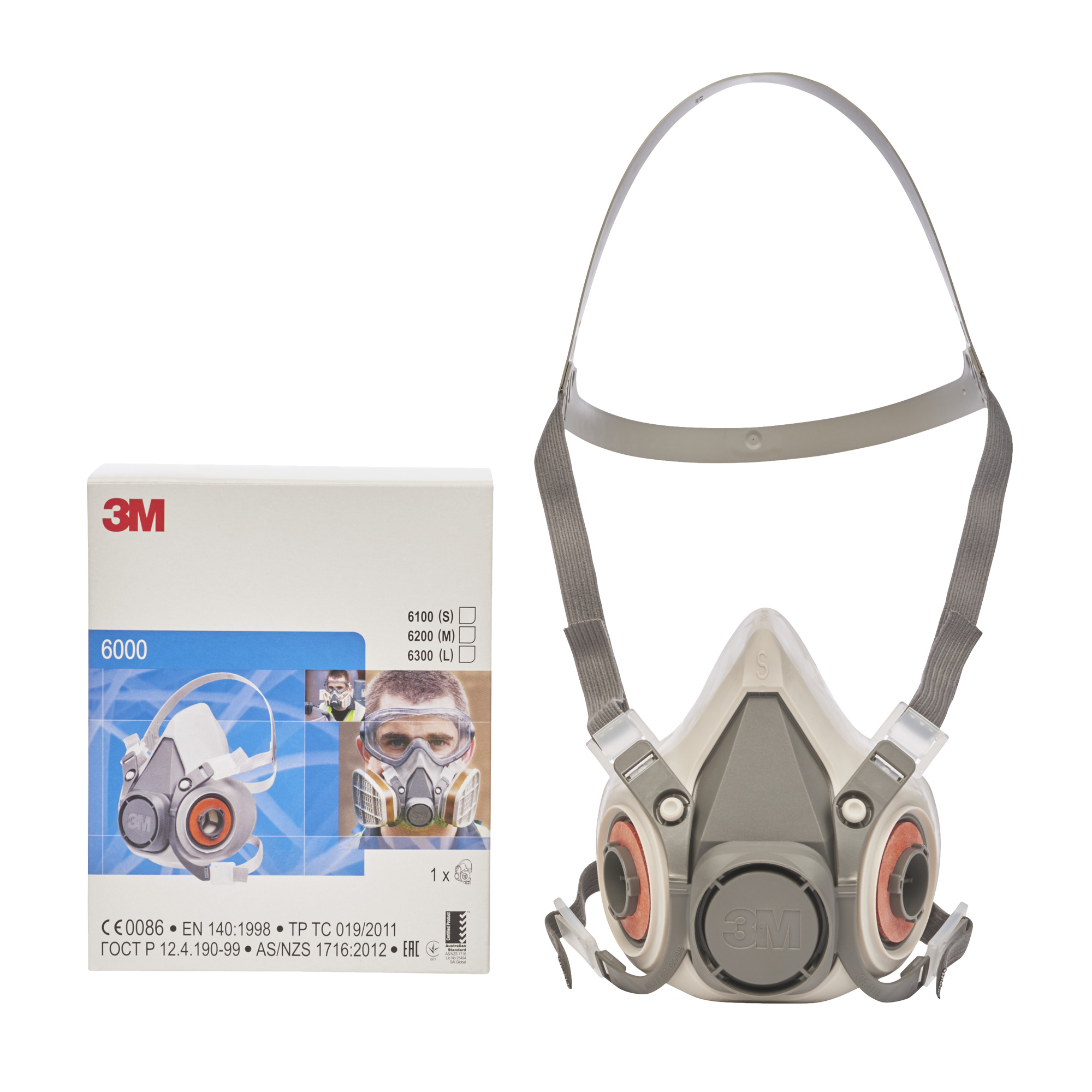 3M Halbmaske 6200 Größe M Staubschutz- und Atemschutzmaske