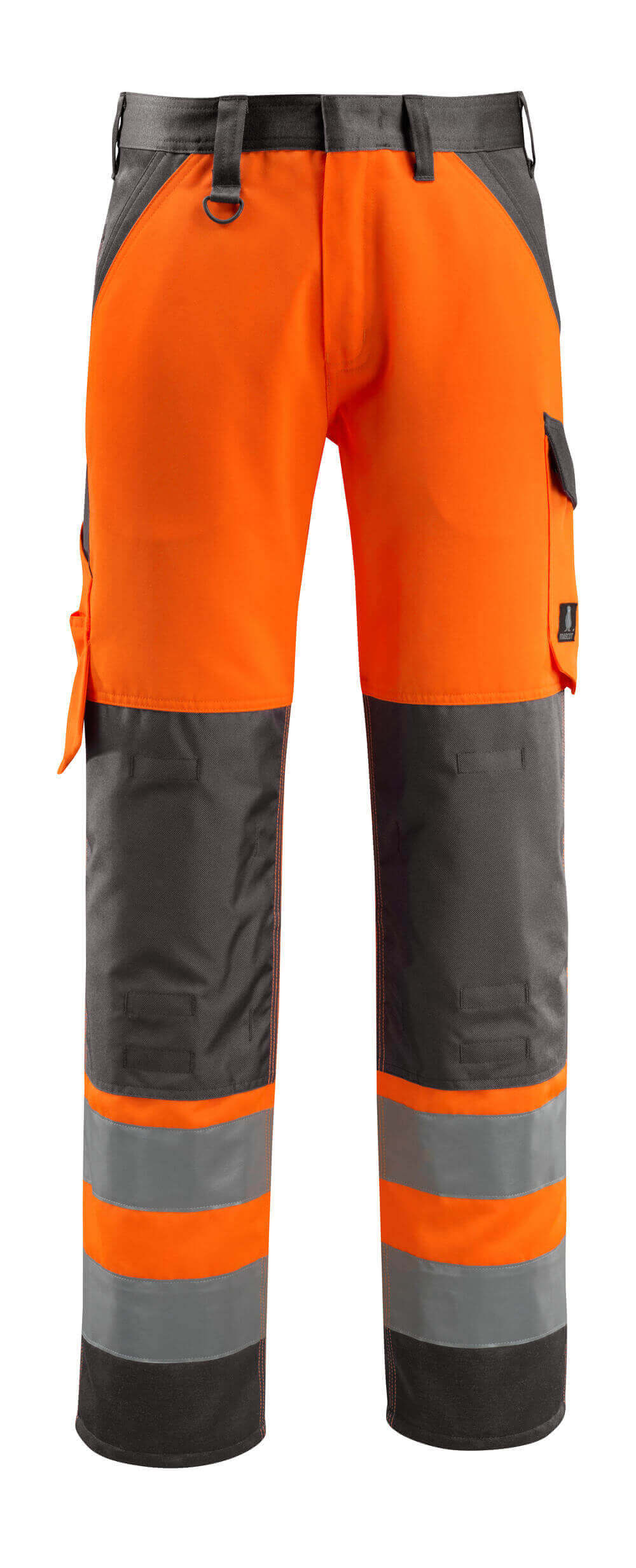 MASCOT® Maitland SAFE LIGHT Warnschutzhose mit Knietaschen, zweifarbig in Hi-Vis Orange/Anthrazit mit Reflexstreifen, Modell 82C66