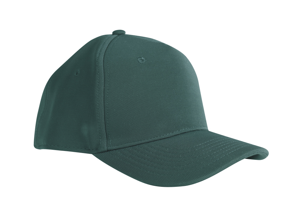 Waldgrüne MASCOT® CUSTOMIZED Cap in Größe ONE, robuste Arbeitskappe als Zubehör mit gebogenem Schild