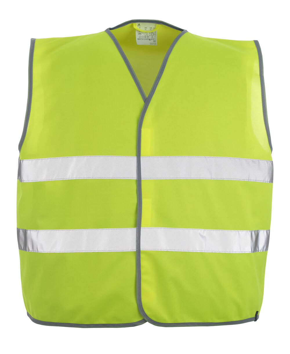 MASCOT® Weyburn SAFE CLASSIC Warnweste in Hi-Vis Gelb, einfarbige Warnschutzbekleidung mit silbernen Reflexstreifen, Größe 3/4XL50