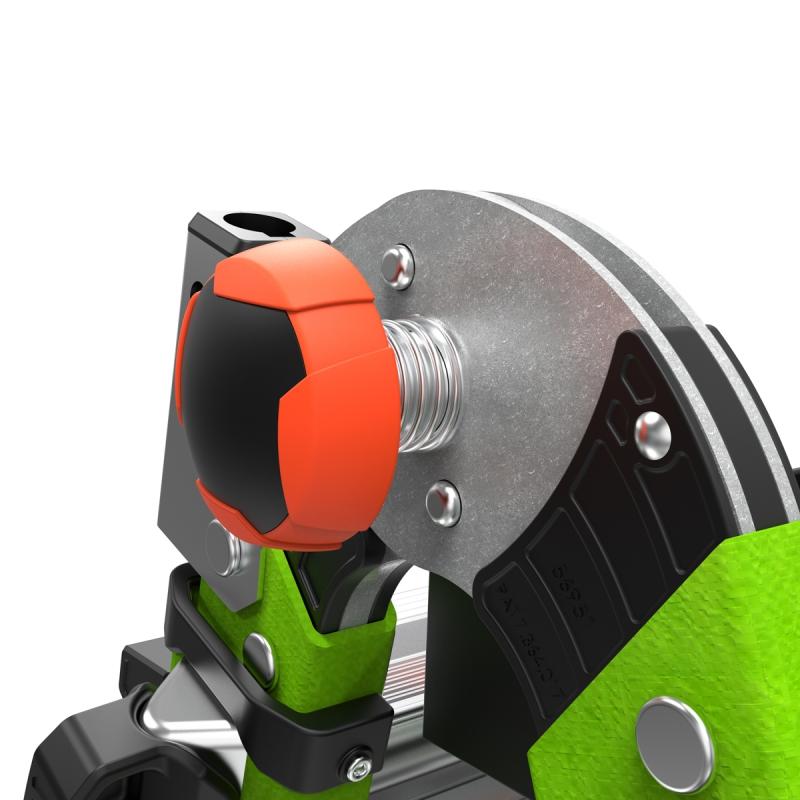 Gelenk- und Verriegelungsmechanismus der CONQUEST 2.0 Telesk