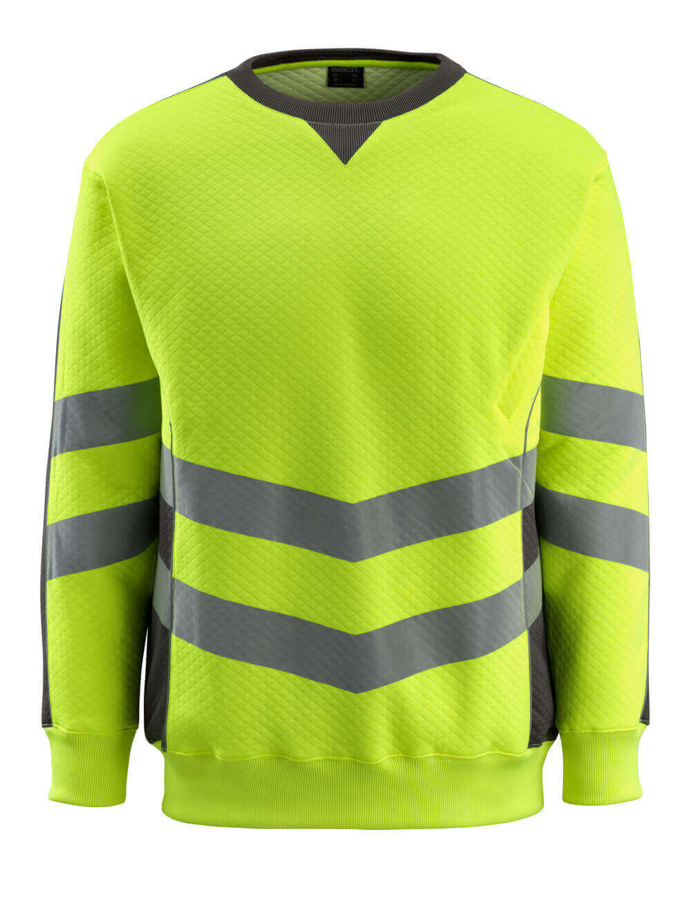 MASCOT® Wigton SAFE SUPREME Warnschutz-Sweatshirt in Hi-vis Orange/Dunkelanthrazit, zweifarbiges Sicherheits-Sweatshirt mit reflektierenden Streifen Größe M