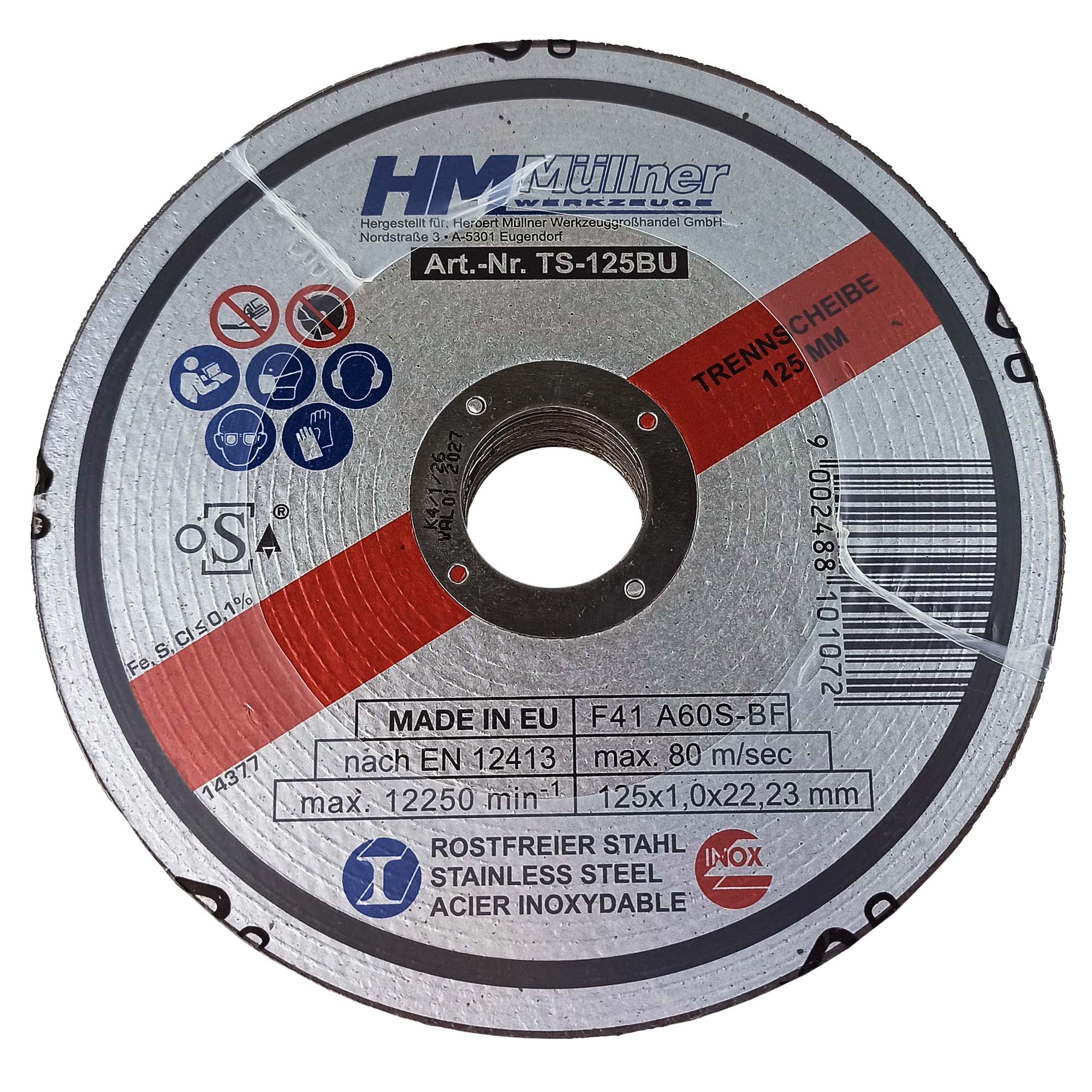 Zero Dust Trennscheiben SB 10 Stück für rostfreien Stahl 125