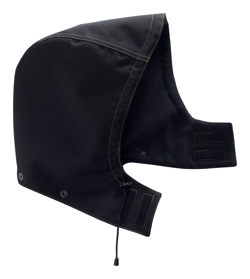 Schwarze MASCOT® MacNeal COMPLETE Kapuze, abnehmbares Zubehör in Größe ONE mit Zugband und Druckknöpfen für Arbeitsjacken