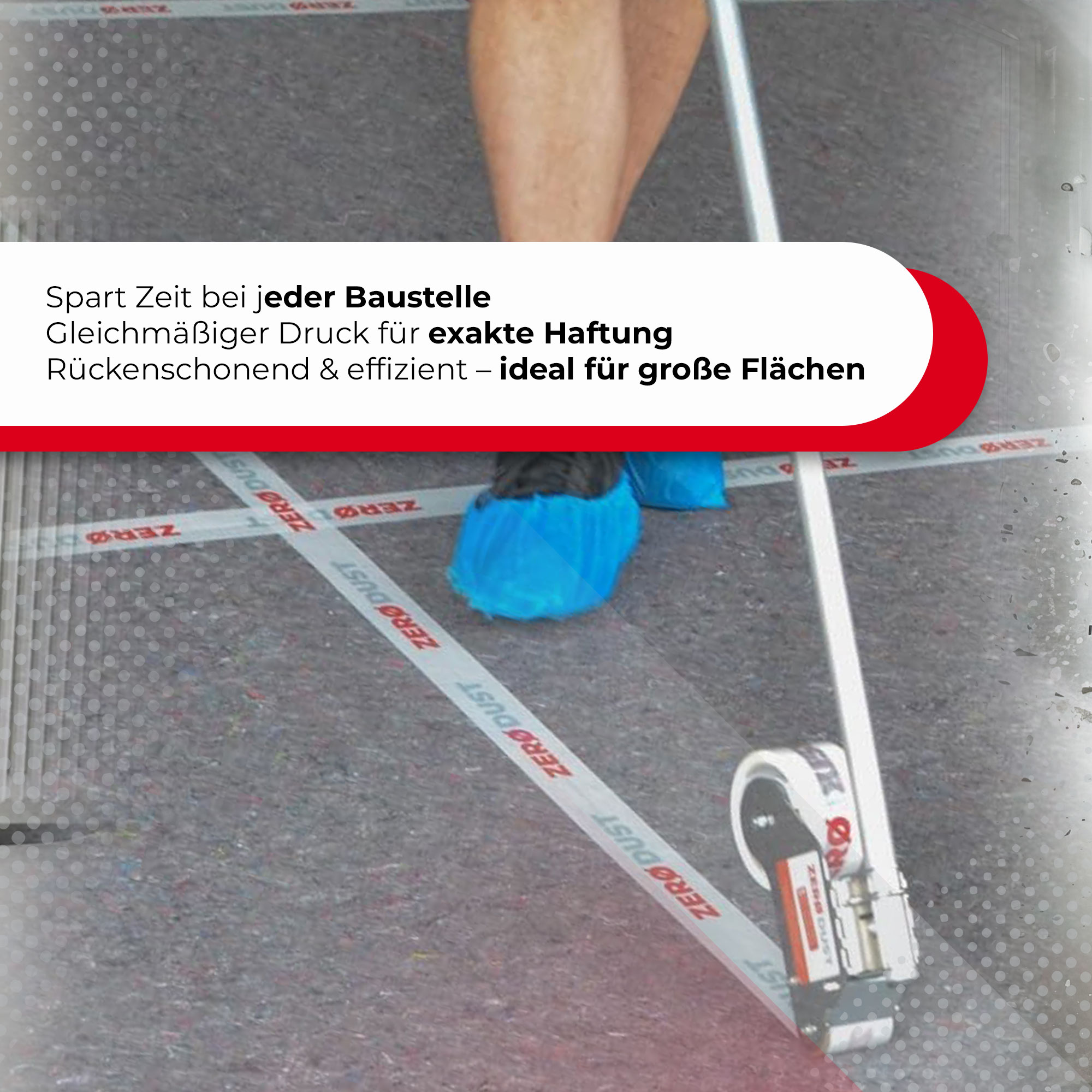 Zero Dust Taperoller Klebebandabroller mit Verlängerung für