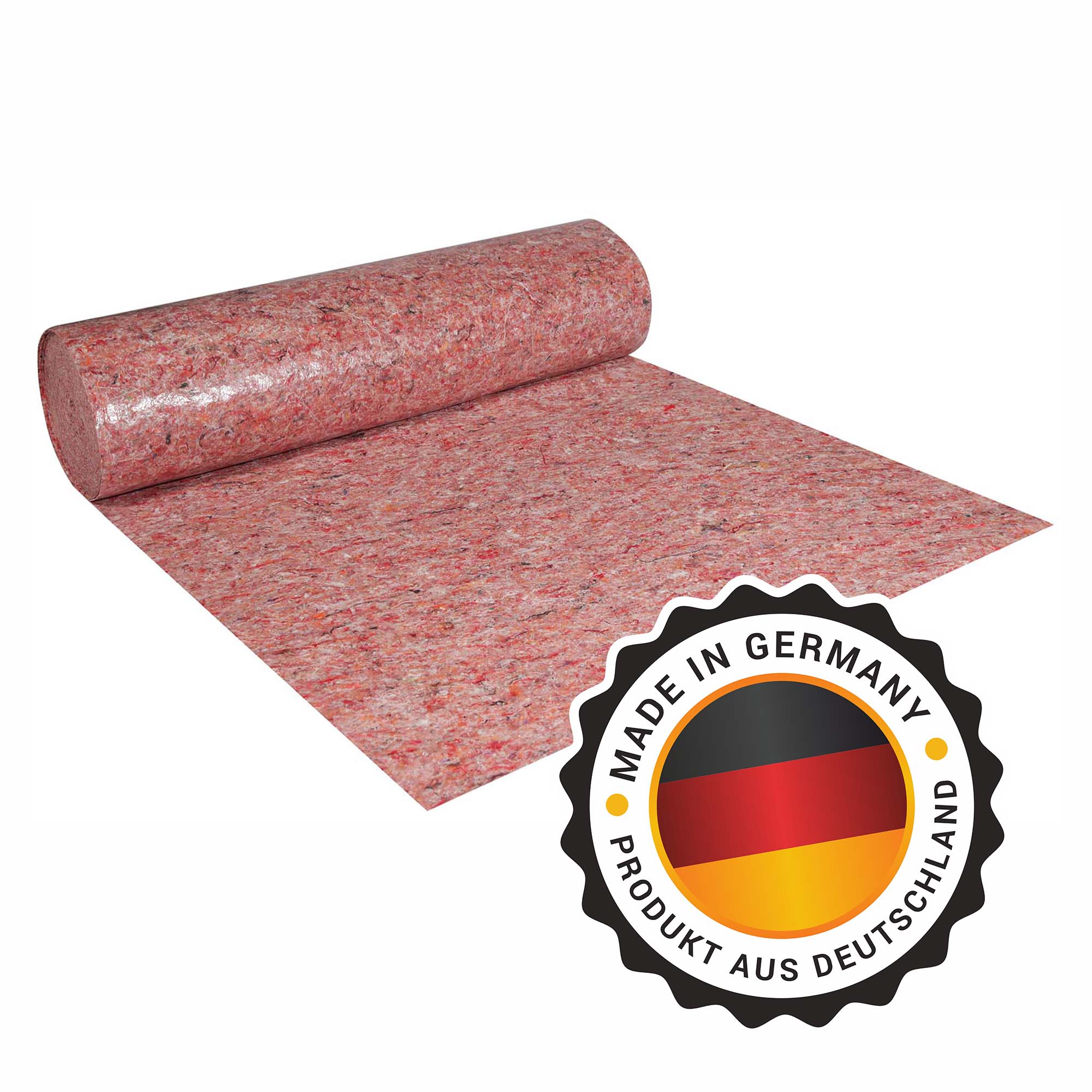 Rolle ZERO DUST AbdeckUniRot rotes Malerabdeckvlies 1 x 50 m, 200-220 g/m², rutschsicher und diffusionsdicht, Made in Germany
