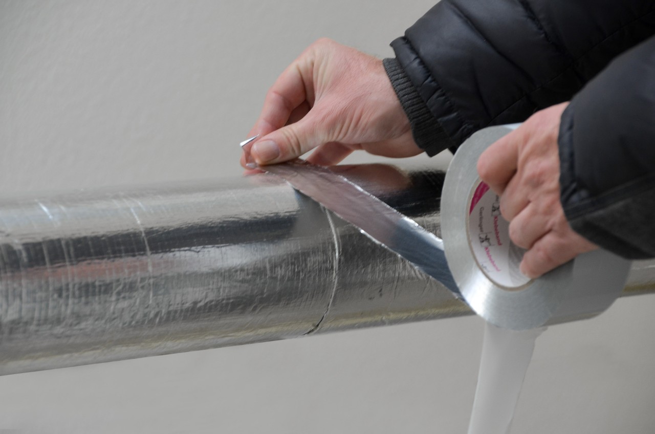 Reinaluminium Klebeband für alukaschierte Rohrisolierung