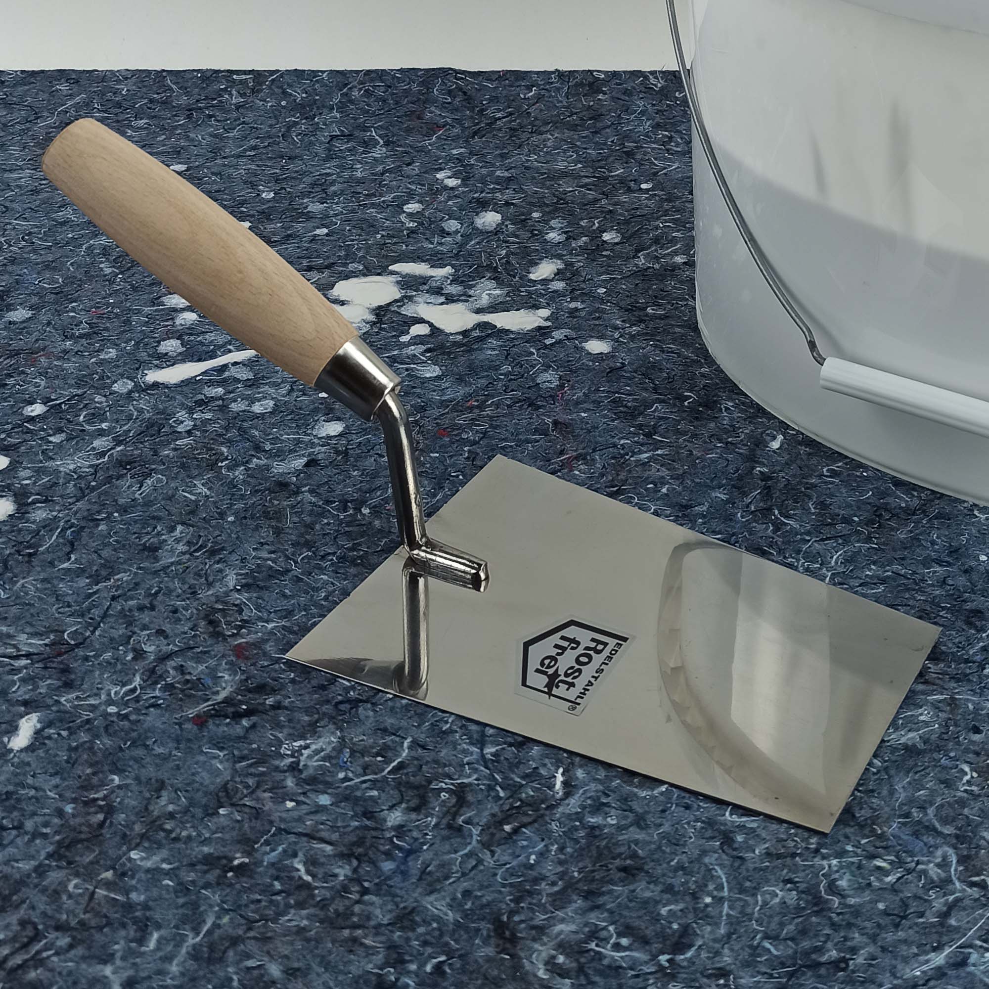 Zero Dust Stuckateurkelle 180 mm aus Edelstahl mit Holzgriff