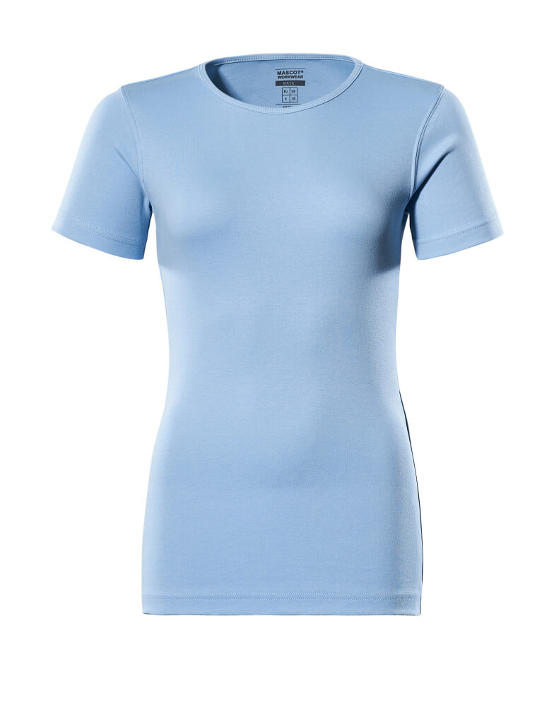 Hellblaues MASCOT® Arras CROSSOVER T-Shirt in Damenpassform, Arbeitsbekleidung Größe 2XL, kurze Ärmel, Rundhalsausschnitt