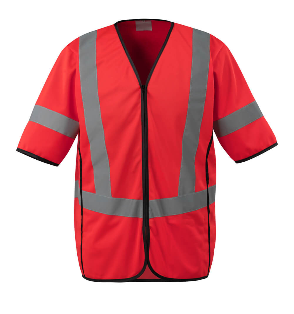 MASCOT® Packwood SAFE SUPREME Warnweste in Hi-vis Rot, Größe 2XL, zweifarbige Warnschutzbekleidung mit breiten Reflexstreifen vorne